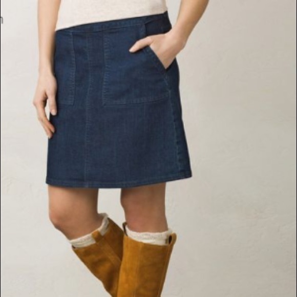 PrAna‎ 4 denim jean mini skirt - Picture 1 of 8
